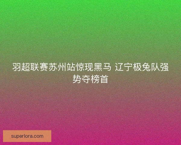 羽超联赛苏州站惊现黑马 辽宁极兔队强势夺榜首